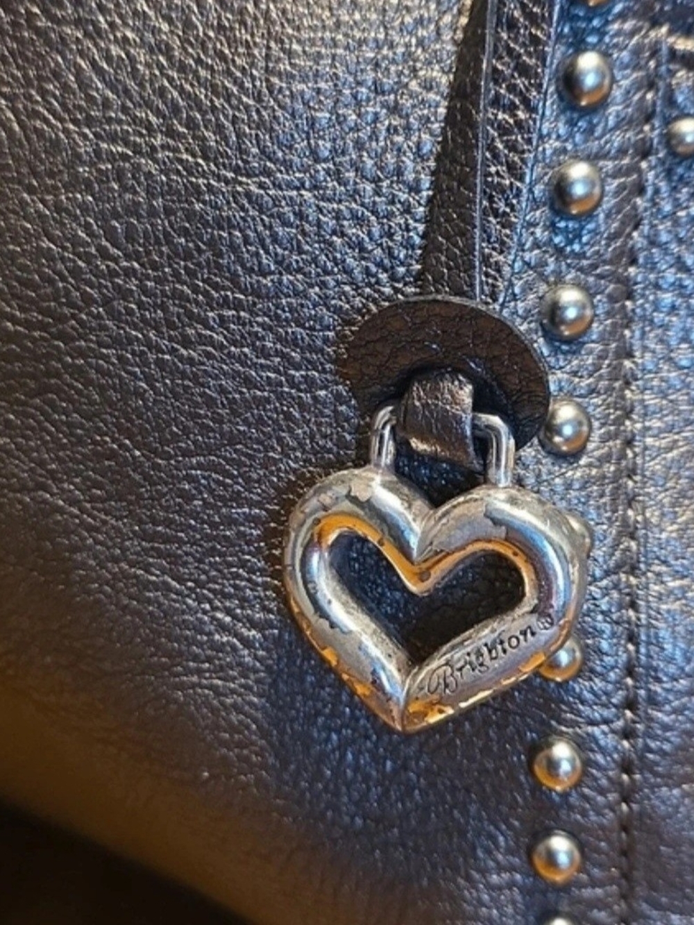 Brighton Andie Metallic Studded Shoulder Bag Pretty Tough Collection - Picture 13 of 15